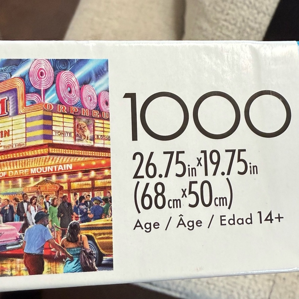 Puzzle: 1,000 piece “1960’s Cinema puzzle” by Buffalo
